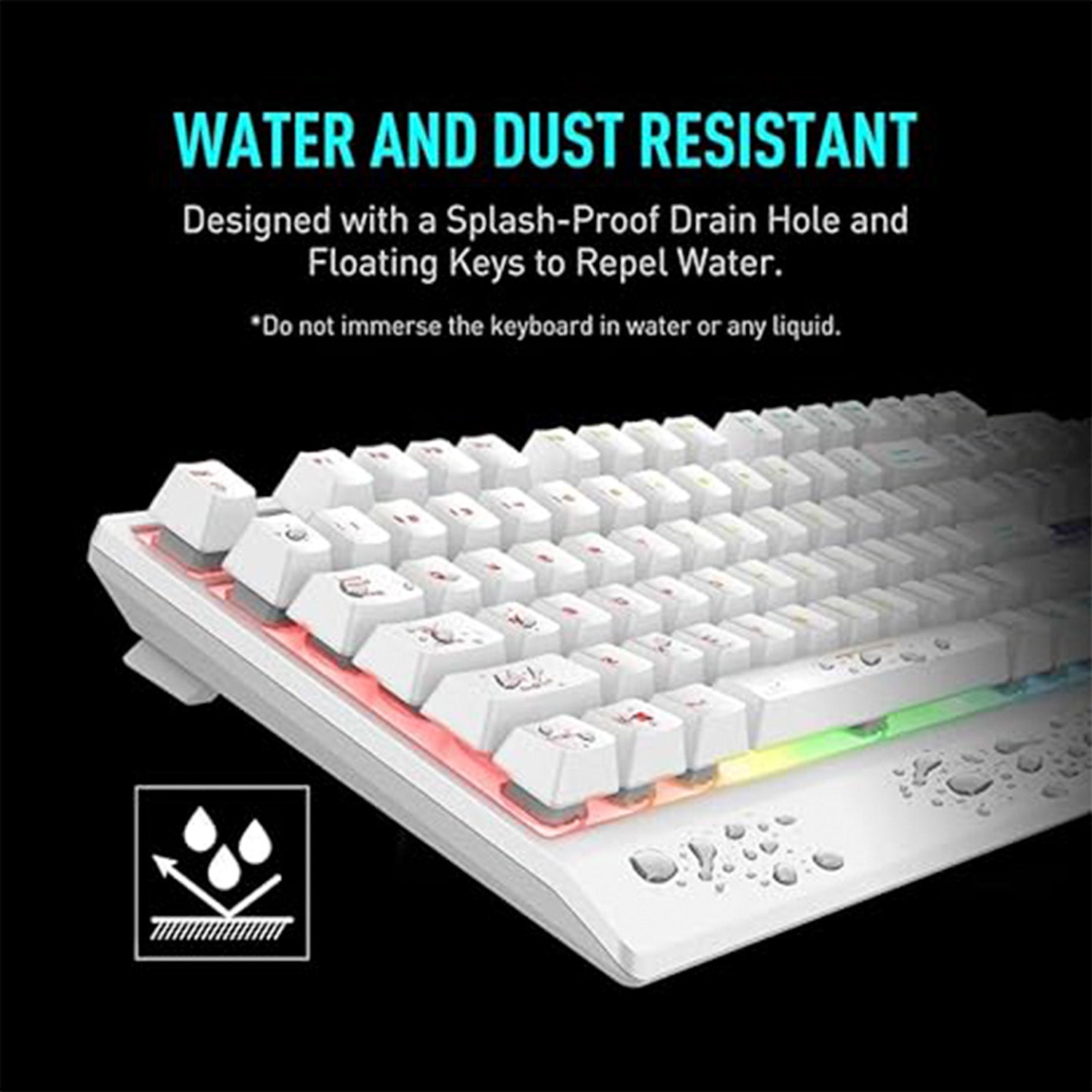 MSI VIGOR GK30 COMBO - Mechanical Gaming Keyboard RGB Backlit With 7 Lighting Effects. USB Wired Keyboard. Plunger Switches 20-key Anti-ghosting 108 Keys. For Desktop PC - White