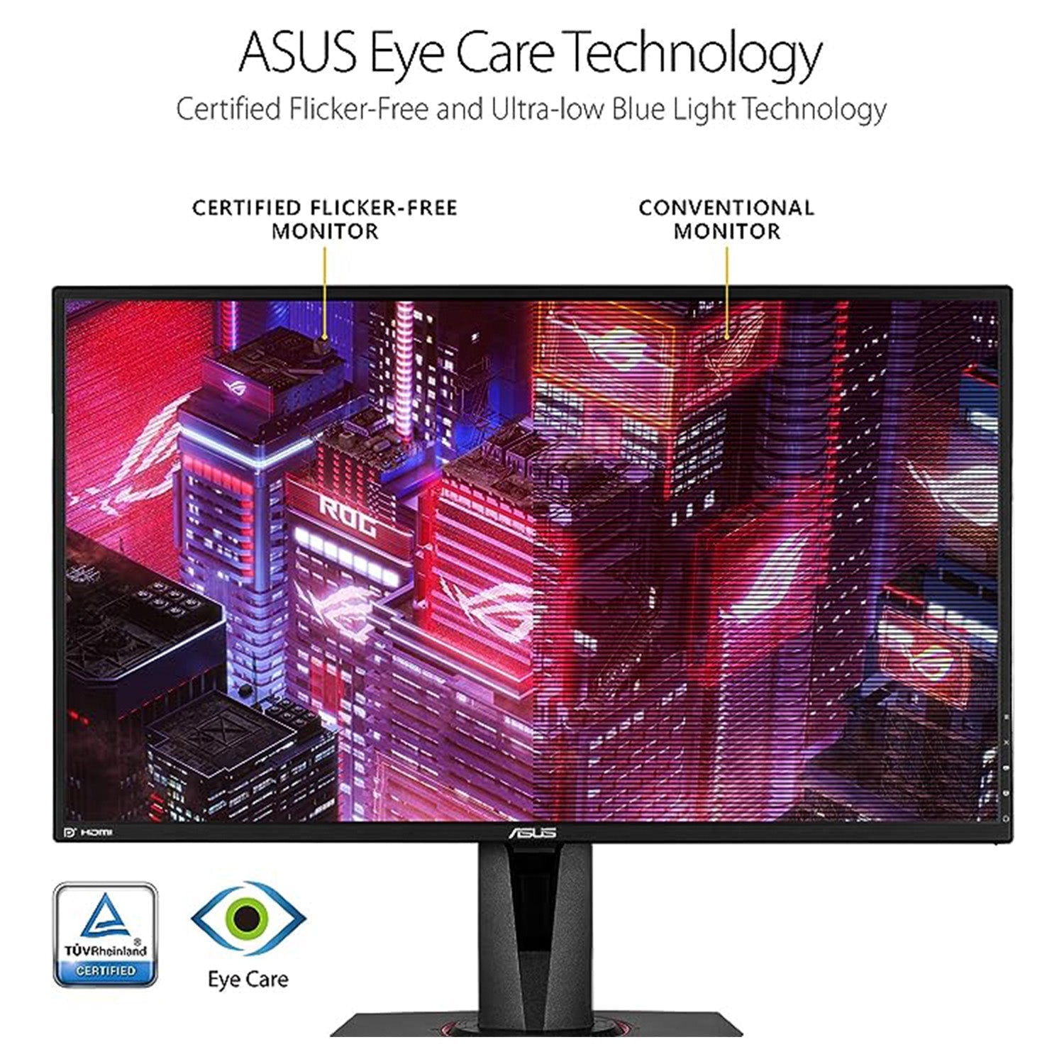 ASUS TUF 27Inch HDR10 Gaming Monitor - WQHD (2560 x 1440). IPS. 165Hz. 1ms. Extreme Low Motion Blur. Speaker. G-SYNC Compatible. VESA Mountable. DisplayPort. HDMI VG27AQ