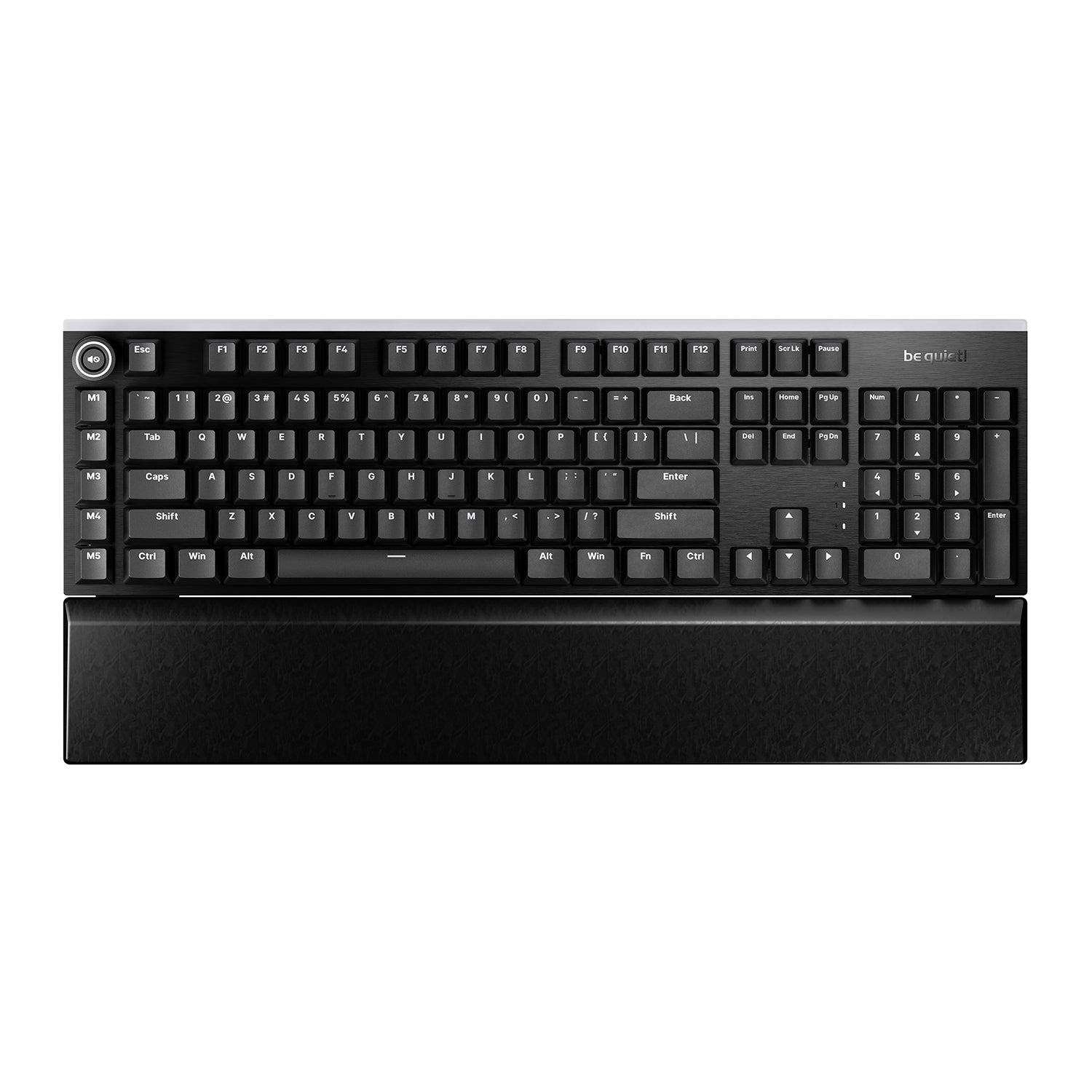 be quiet! Light Mount (Silent Tactile. US) Mechanical Keyboard - Hot-Swappable Lubricated Silent Switches | 3D Media Wheel |  Quality PBT Double-Shot Keycaps - BT004US