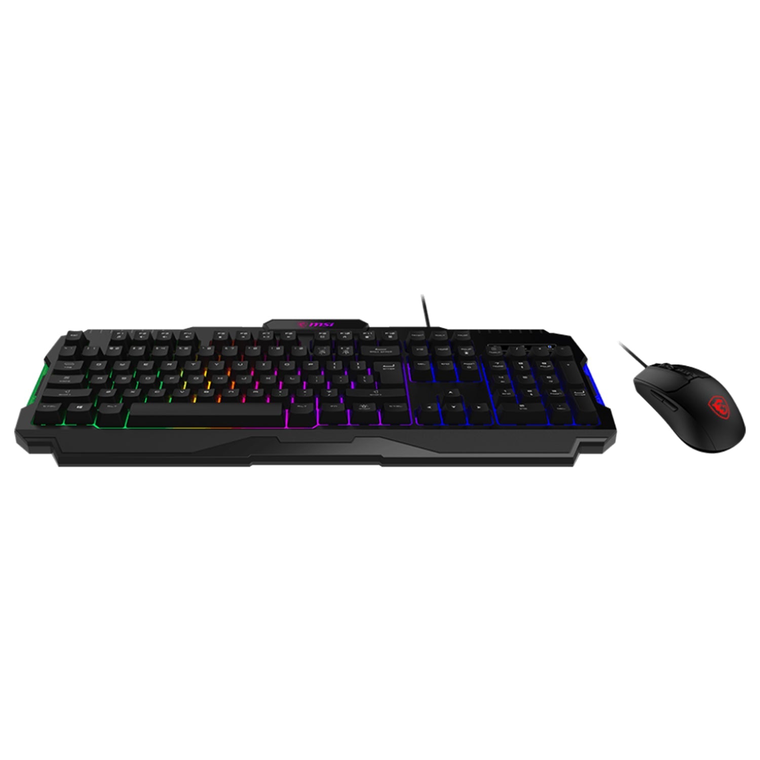 MSI FORGE GK 100 Combo - Gaming RBG Keyboard & Mouse Set. Backlight & Optical Mouse. 19-Keys Anti-Ghosting. 6400 DPI Optical Sensor. Interface - USB 2.0
