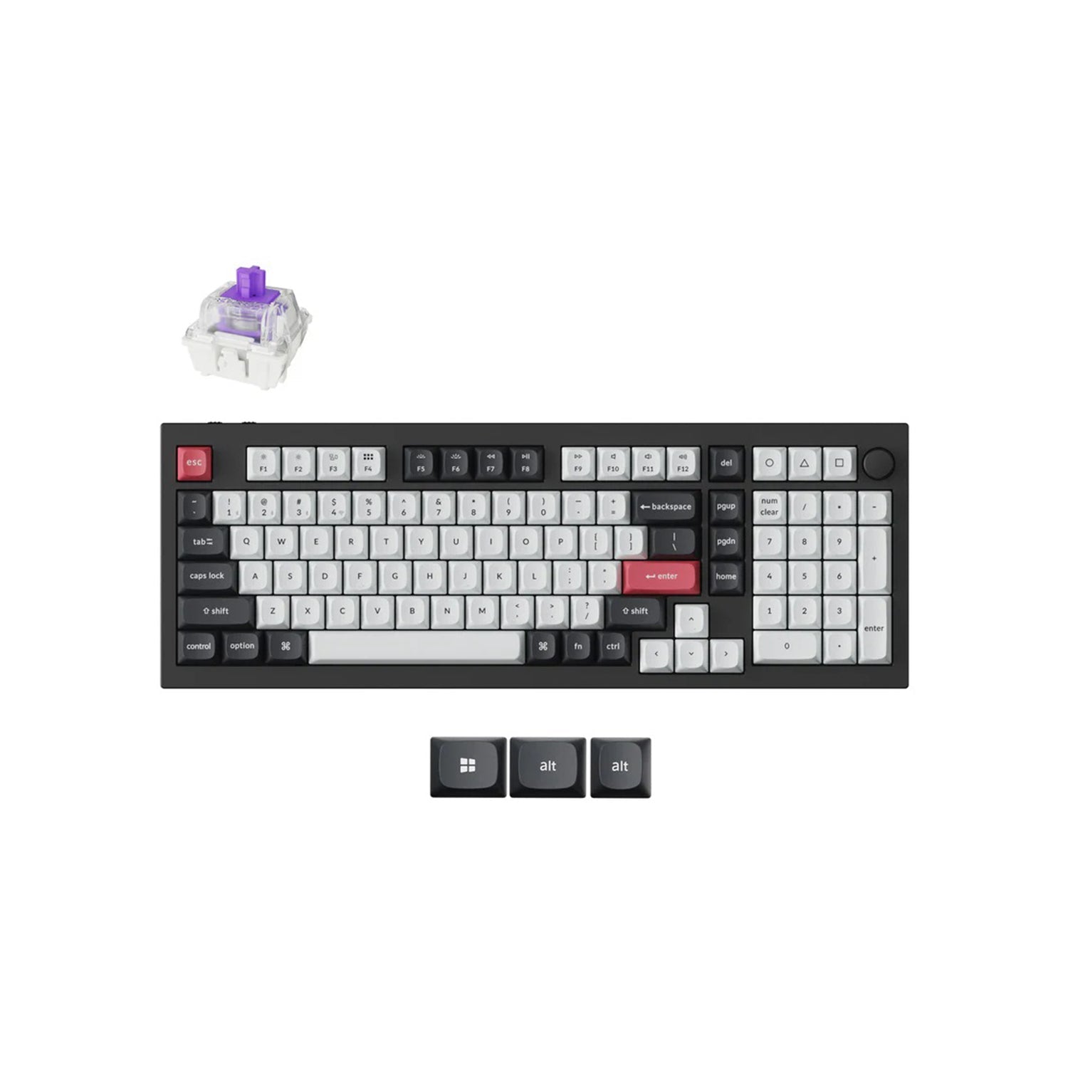 Keychron Q5 HE QMK  Wireless RGB Nebula Switch keyboard - Dynamic Rapid Trigger. Double-Gasket Mount Design With Hot-Swappable - (Q5H-M1)