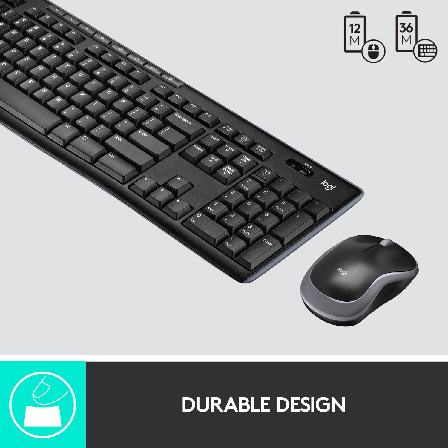 Logitech MK270 Wireless Keyboard and Mouse Combo for Windows and Chrome OS. 2.4 GHz Wireless. Optical Mouse - Compatible with PC & Laptop
