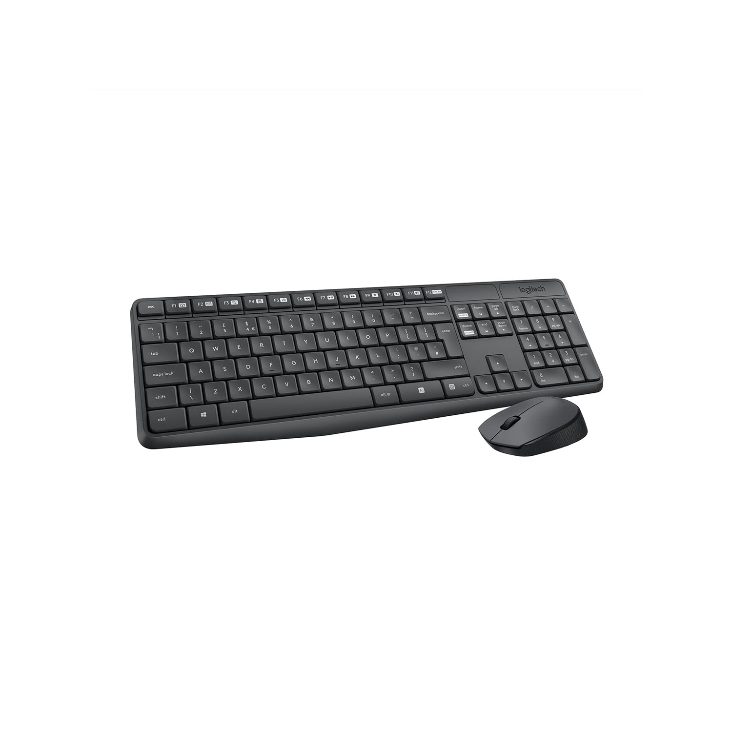 Logitech MK235 Wireless Keyboard and Mouse Combo For Windows and Chrome OS - Comfortable With Durable design. 2.4GHz Wireless USB Receiver