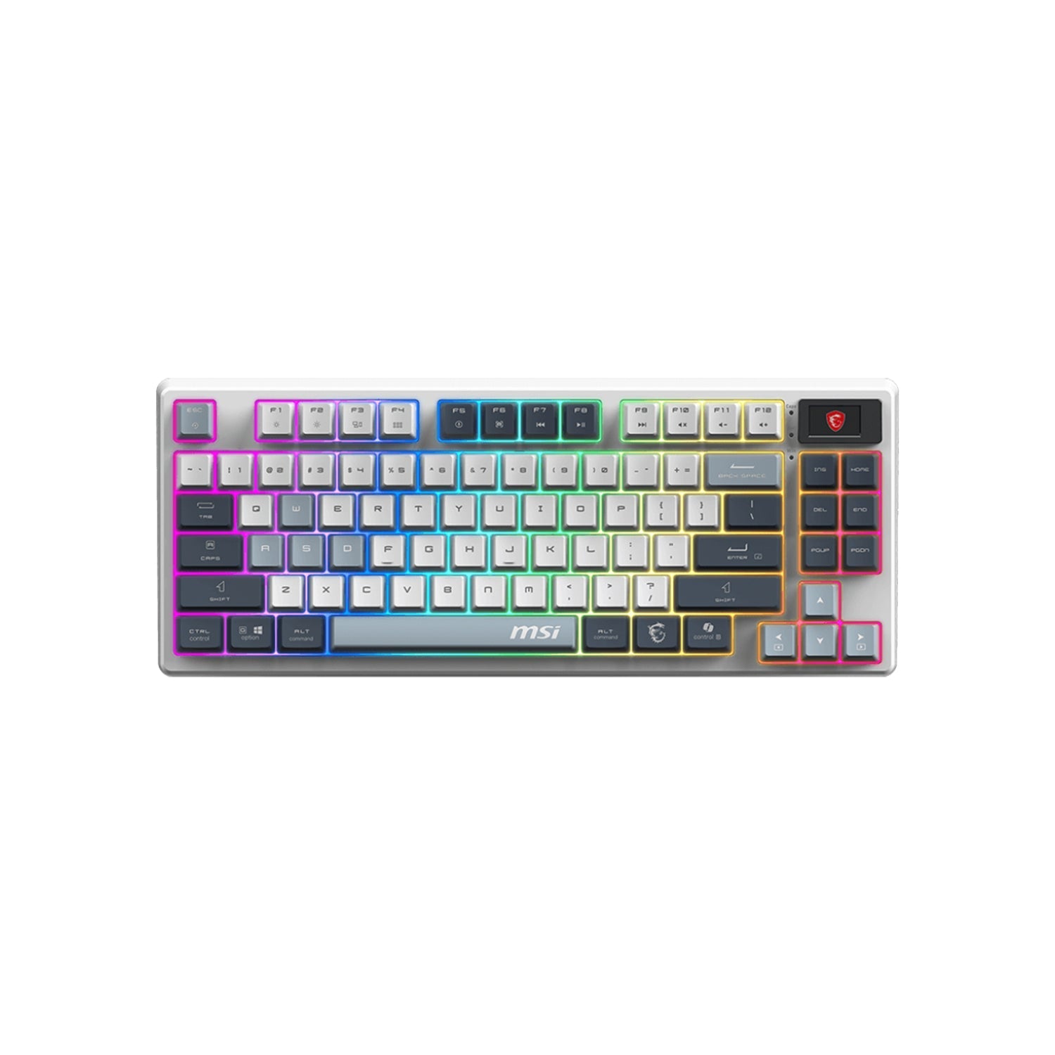 MSI FORGE GK600 TKL Wireless Sky Gaming Gear keyboard - Hot-Swappable Design with Mechanical Linear Switches (FORGEGK600B)