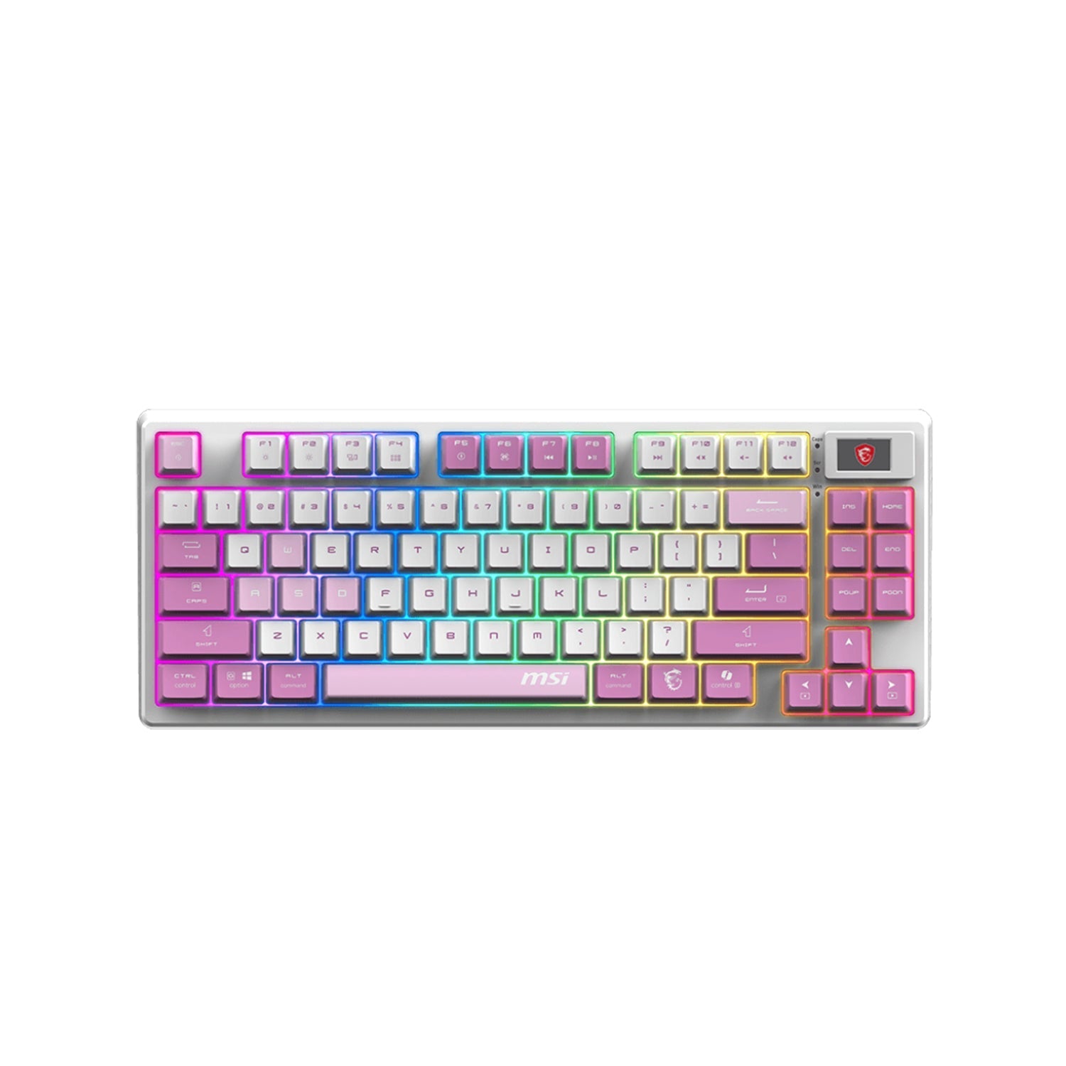 MSI FORGE GK600 TKL Wireless Violet Gaming Gear keyboard - Tenkeyless design with Mechanical Linear Switches (FORGEGK600V)