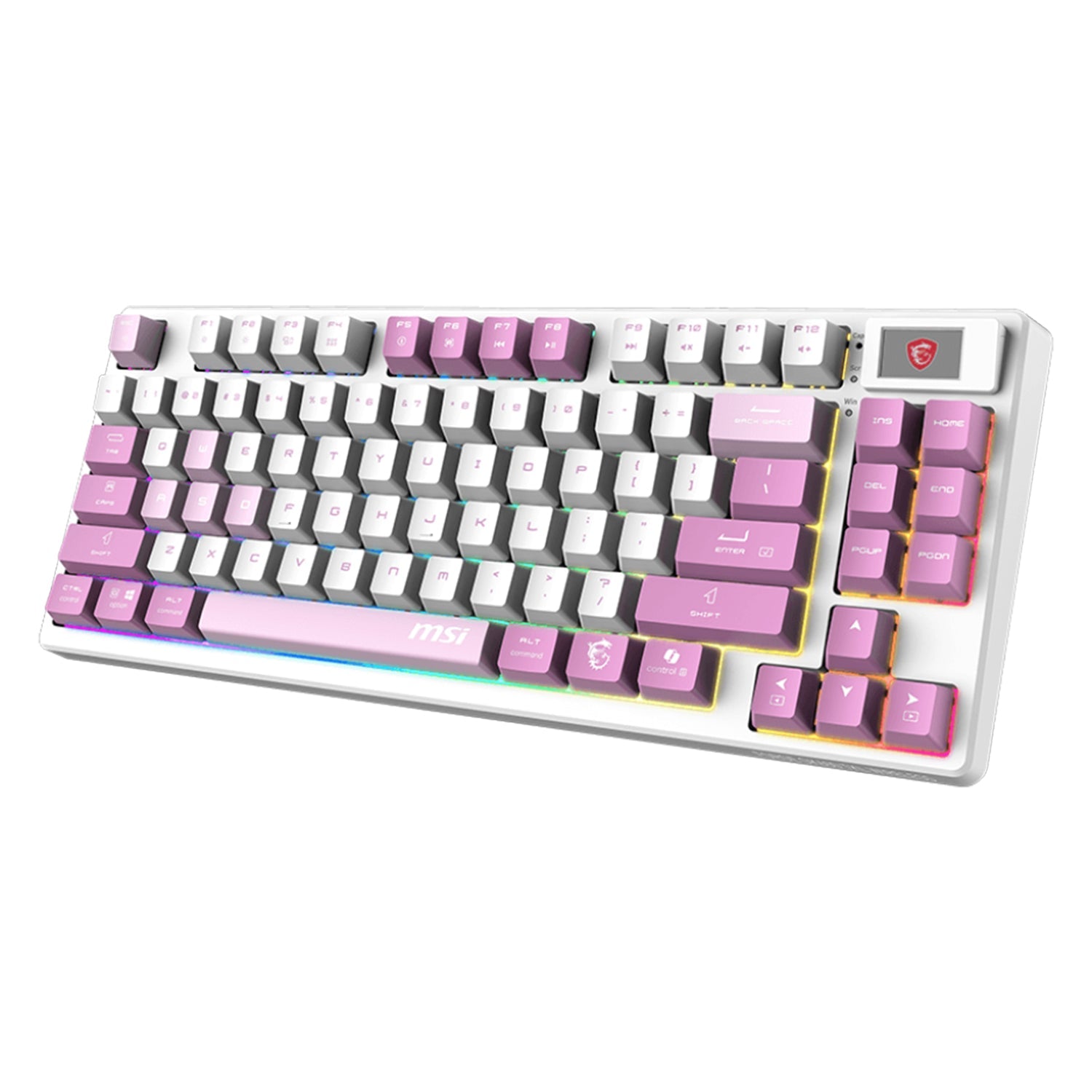 MSI FORGE GK600 TKL Wireless Violet Gaming Gear keyboard - Tenkeyless design with Mechanical Linear Switches (FORGEGK600V)