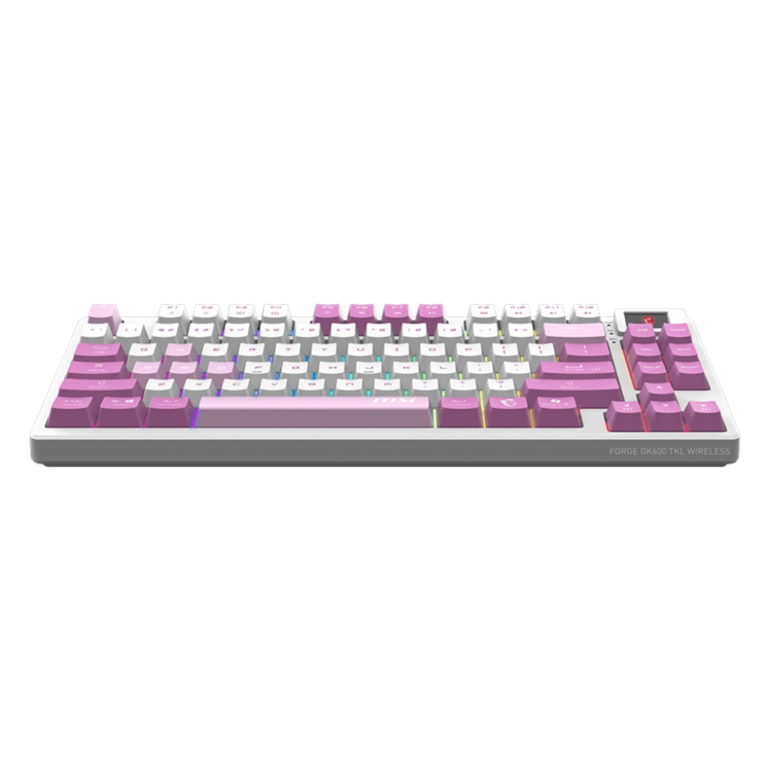 MSI FORGE GK600 TKL Wireless Violet Gaming Gear keyboard - Tenkeyless design with Mechanical Linear Switches (FORGEGK600V)