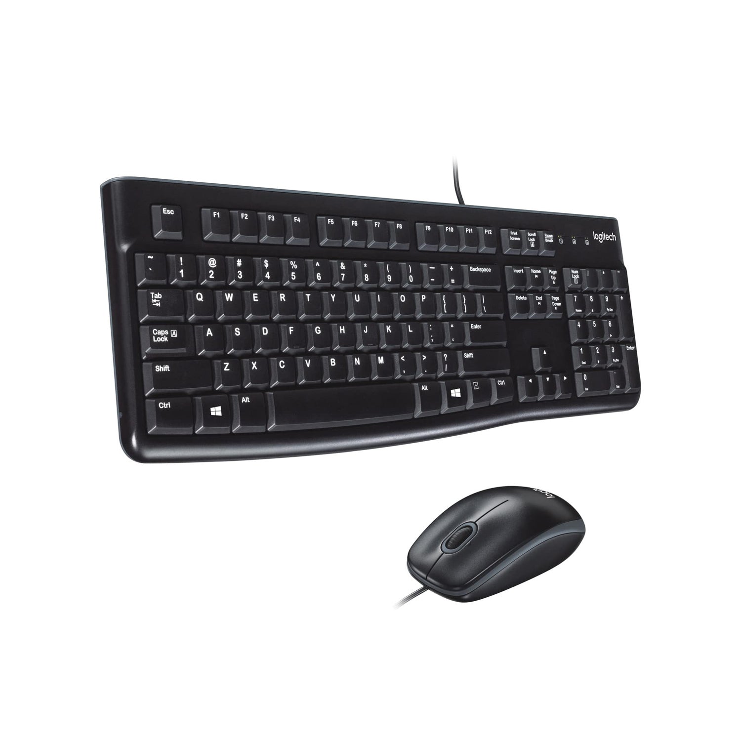 Logitech MK120 USB Keyboard and Mouse combo - Spill Resistant Design. Optical mouse. USB Plug-and-Play. Compatible with PC & Laptop (920-002565)
